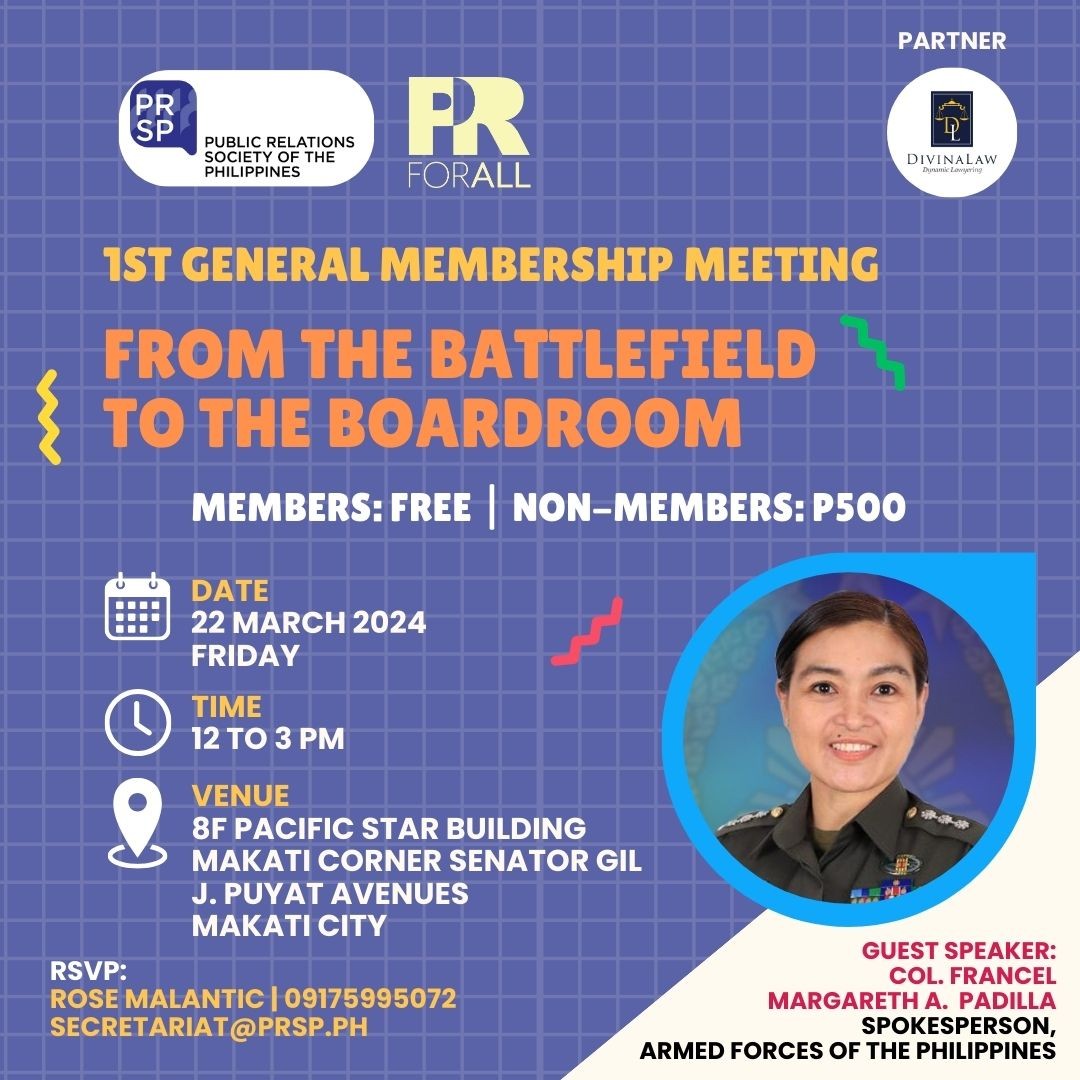 1st General Membership Meeting